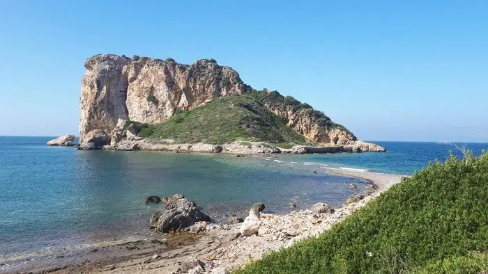 İzmir'de bulunan Çıfıt Adası'nın karşıdan çekilmiş fotoğrafı.